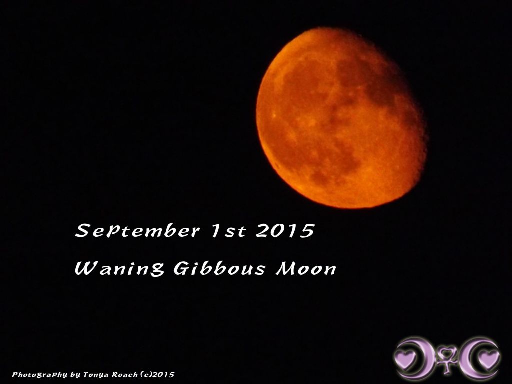 Red Waning Gibbous Moon